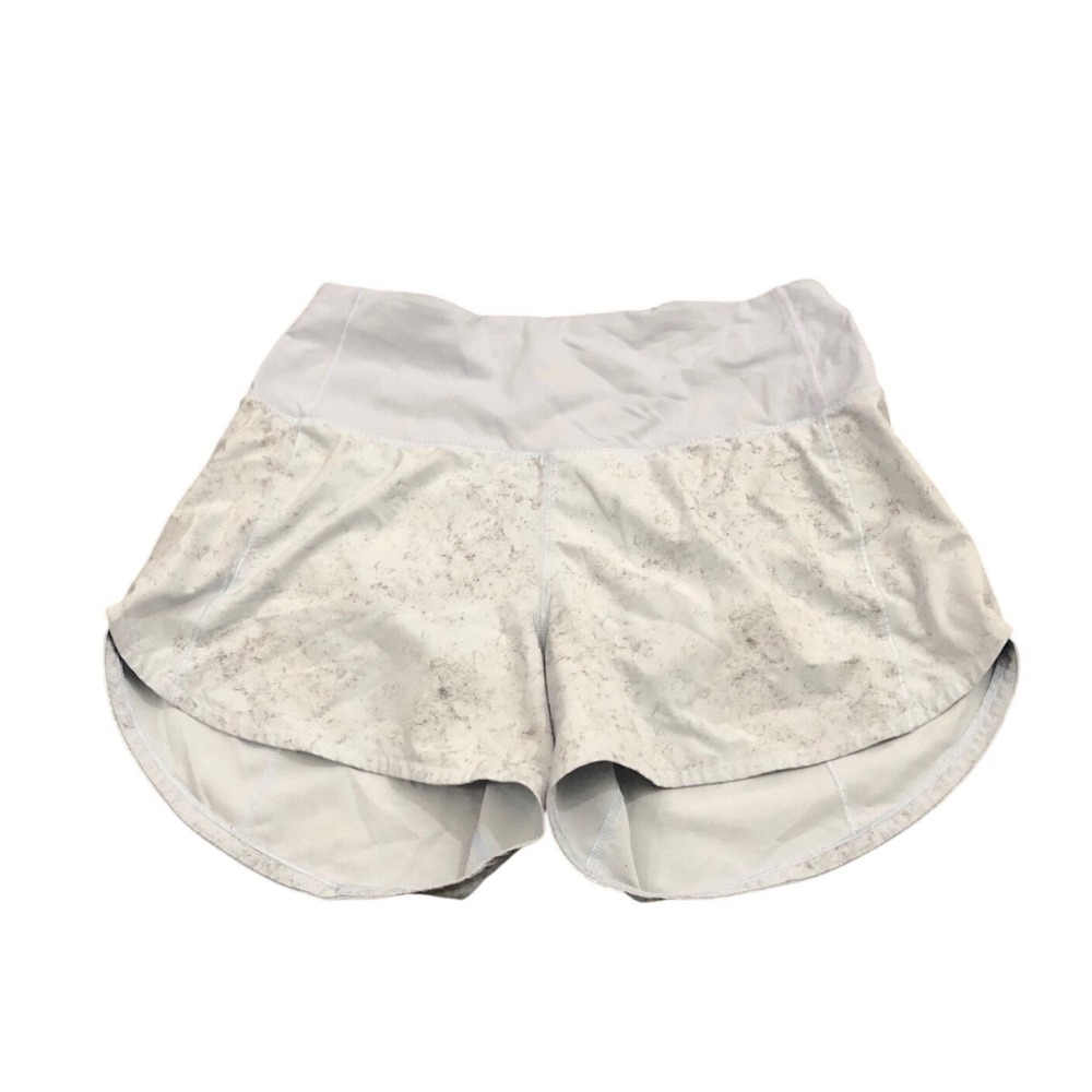 Lululemon Speed Up Shorts Womens 4 Blue Marbled High Rise 4 Inch Inseam